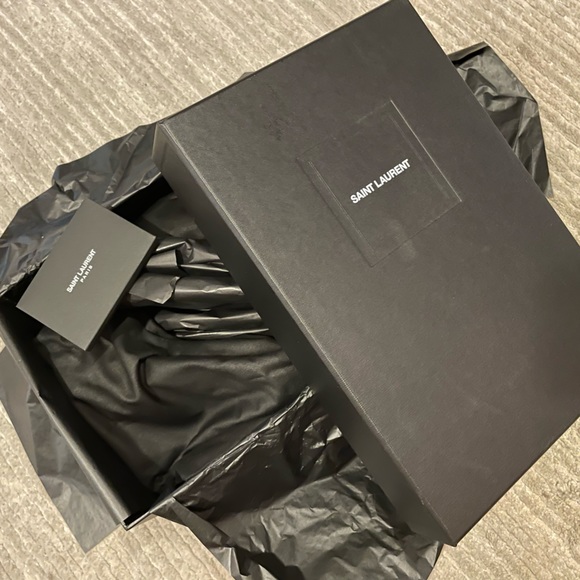 SAINT LAURENT ZOE PUMP 85mm BLACK PATENT LEATHER NEW IN BOX Size 38 US 7.5 - Picture 6 of 10